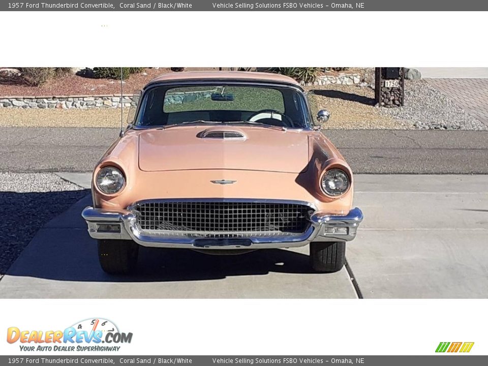 1957 Ford Thunderbird Convertible Coral Sand / Black/White Photo #8