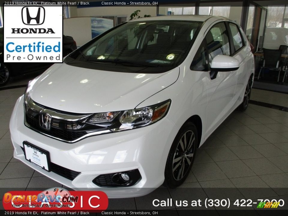 2019 Honda Fit EX Platinum White Pearl / Black Photo #1