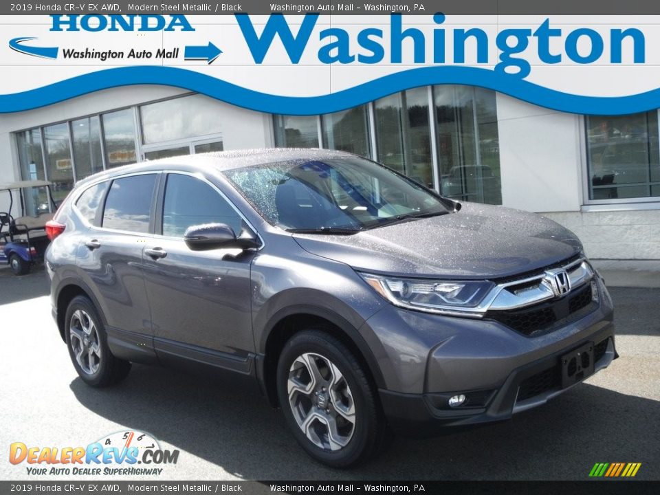 2019 Honda CR-V EX AWD Modern Steel Metallic / Black Photo #1