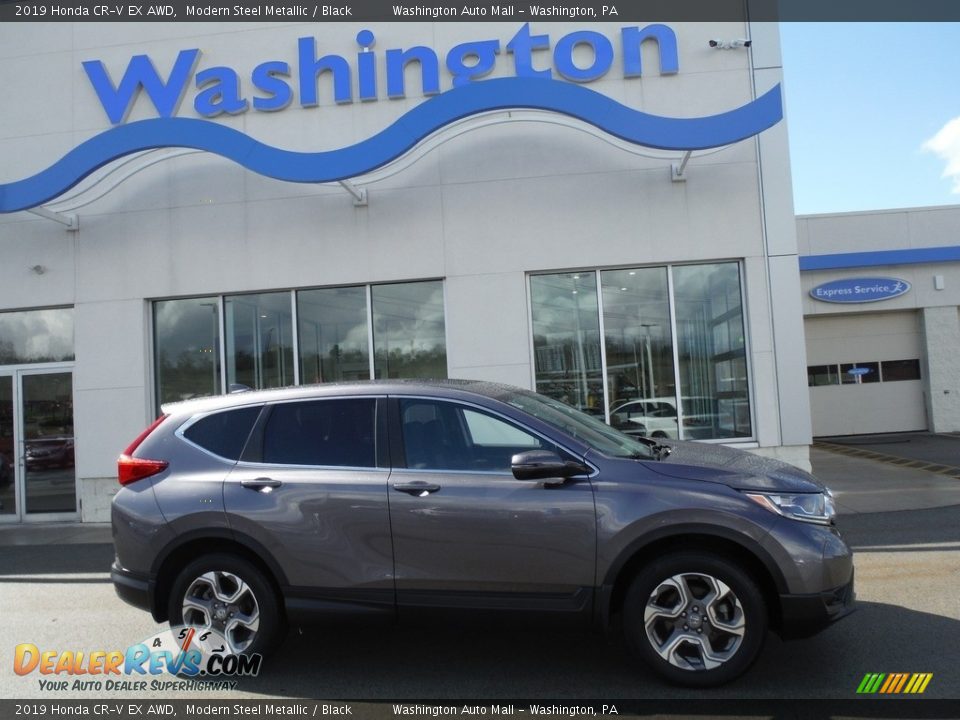 2019 Honda CR-V EX AWD Modern Steel Metallic / Black Photo #2