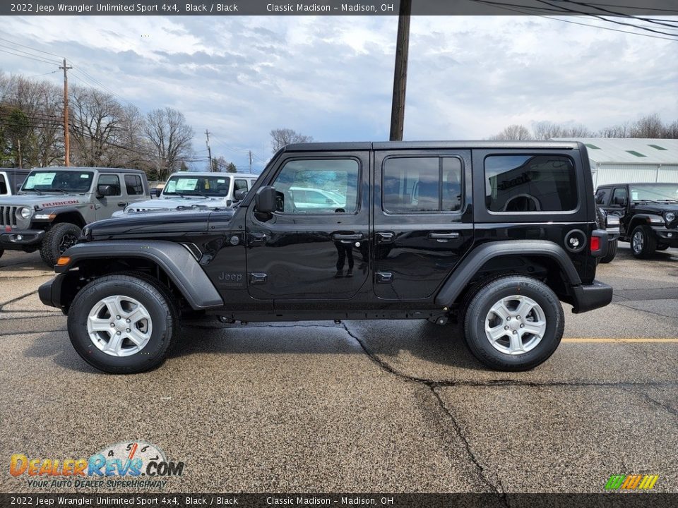 2022 Jeep Wrangler Unlimited Sport 4x4 Black / Black Photo #8