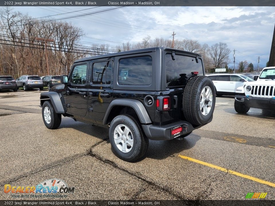 2022 Jeep Wrangler Unlimited Sport 4x4 Black / Black Photo #9