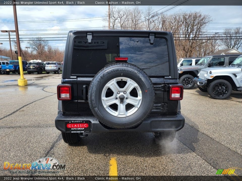 2022 Jeep Wrangler Unlimited Sport 4x4 Black / Black Photo #10