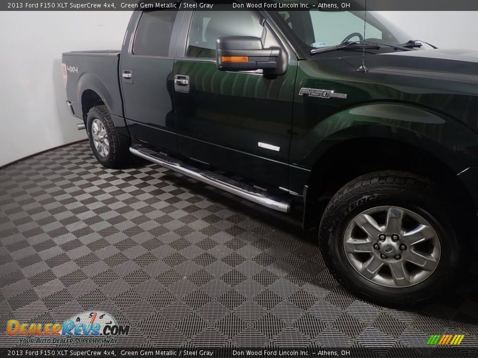 2013 Ford F150 XLT SuperCrew 4x4 Green Gem Metallic / Steel Gray Photo #3