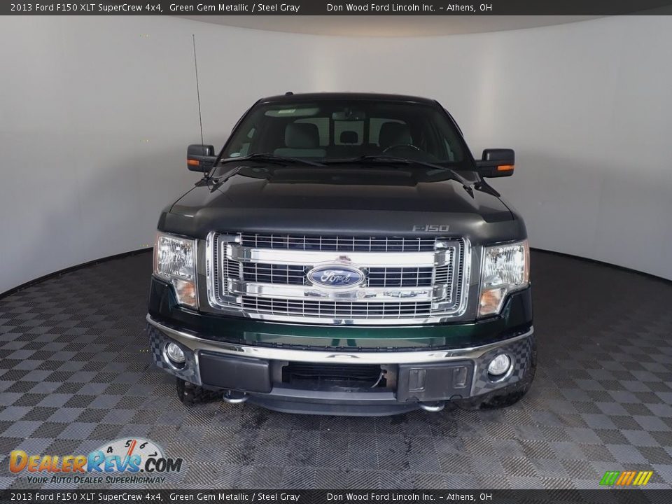 2013 Ford F150 XLT SuperCrew 4x4 Green Gem Metallic / Steel Gray Photo #4