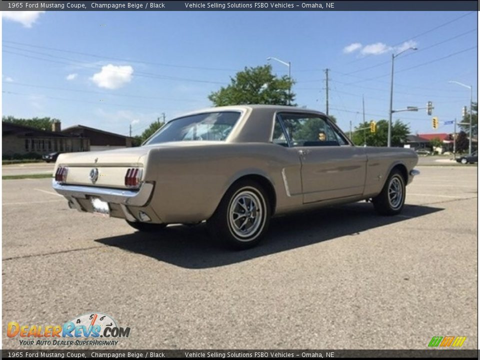 1965 Ford Mustang Coupe Champagne Beige / Black Photo #7
