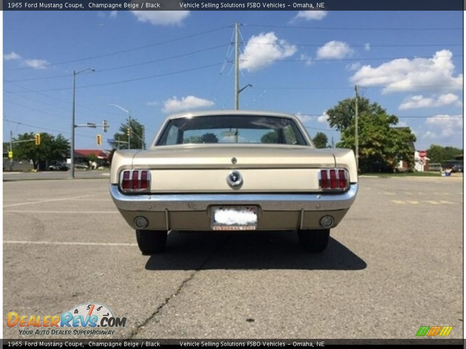 1965 Ford Mustang Coupe Champagne Beige / Black Photo #9