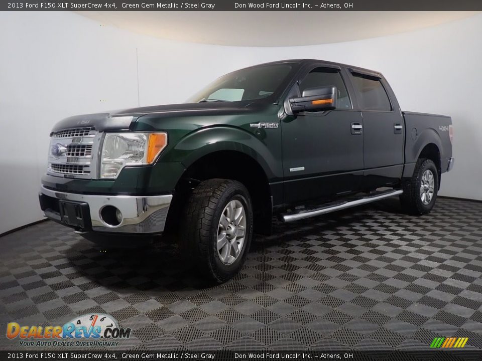 2013 Ford F150 XLT SuperCrew 4x4 Green Gem Metallic / Steel Gray Photo #7