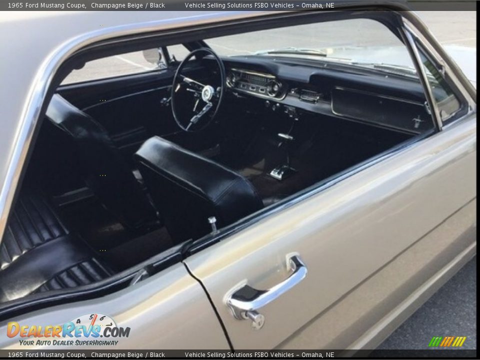 1965 Ford Mustang Coupe Champagne Beige / Black Photo #10