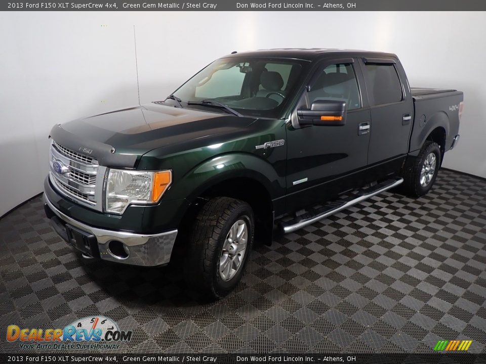 2013 Ford F150 XLT SuperCrew 4x4 Green Gem Metallic / Steel Gray Photo #8