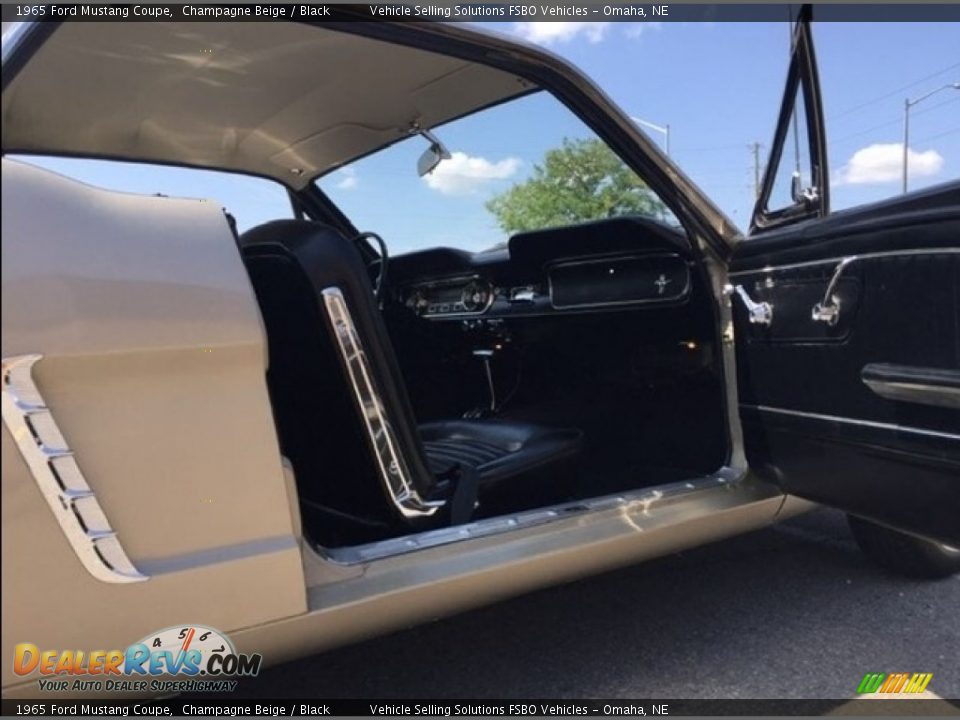 1965 Ford Mustang Coupe Champagne Beige / Black Photo #12