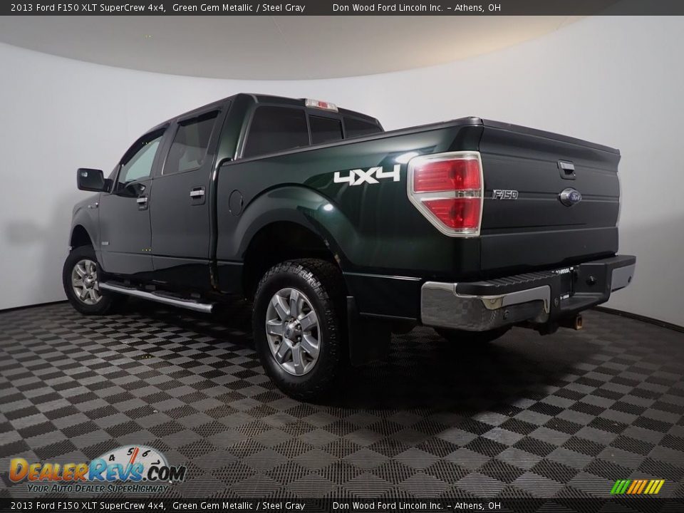 2013 Ford F150 XLT SuperCrew 4x4 Green Gem Metallic / Steel Gray Photo #11