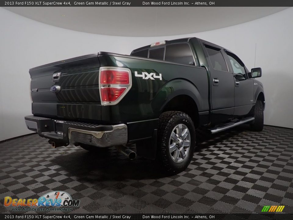 2013 Ford F150 XLT SuperCrew 4x4 Green Gem Metallic / Steel Gray Photo #14