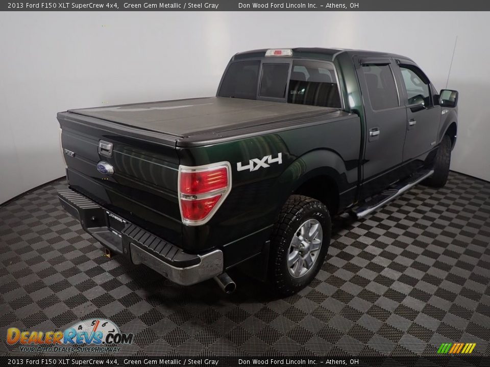 2013 Ford F150 XLT SuperCrew 4x4 Green Gem Metallic / Steel Gray Photo #15