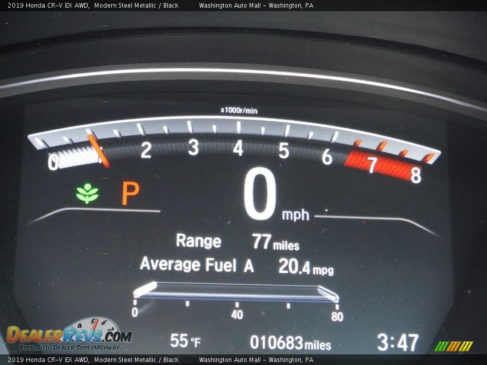 2019 Honda CR-V EX AWD Modern Steel Metallic / Black Photo #35