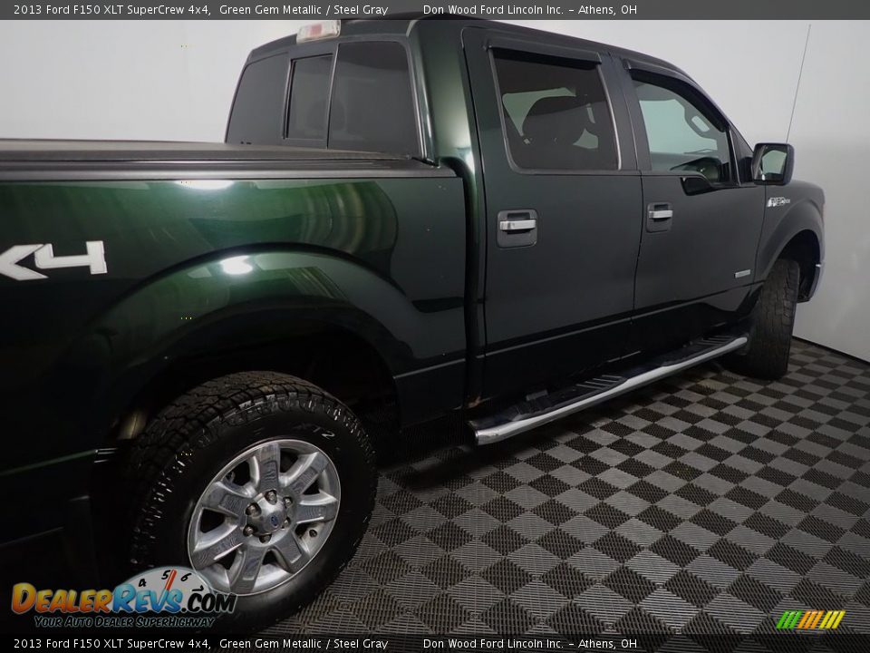 2013 Ford F150 XLT SuperCrew 4x4 Green Gem Metallic / Steel Gray Photo #17