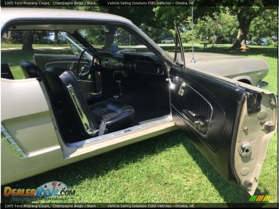 1965 Ford Mustang Coupe Champagne Beige / Black Photo #20