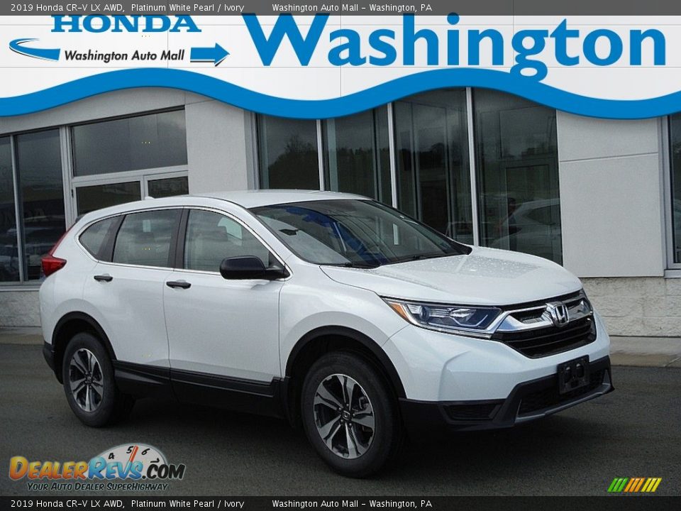 2019 Honda CR-V LX AWD Platinum White Pearl / Ivory Photo #1