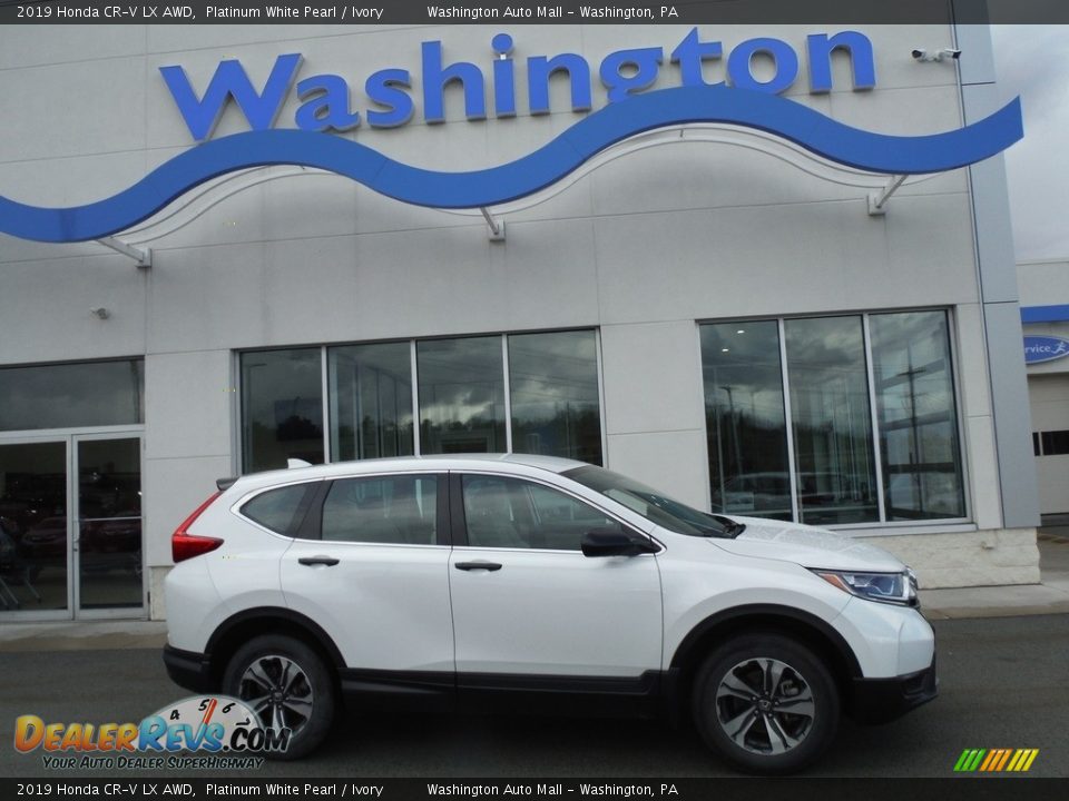 2019 Honda CR-V LX AWD Platinum White Pearl / Ivory Photo #2