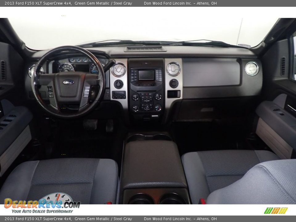 2013 Ford F150 XLT SuperCrew 4x4 Green Gem Metallic / Steel Gray Photo #22