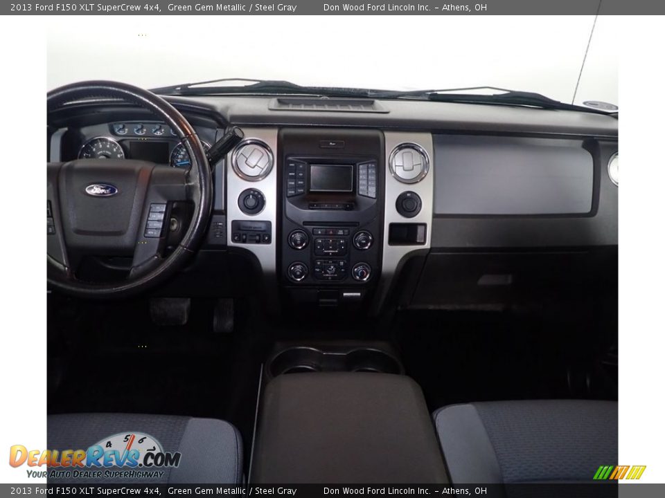 2013 Ford F150 XLT SuperCrew 4x4 Green Gem Metallic / Steel Gray Photo #23