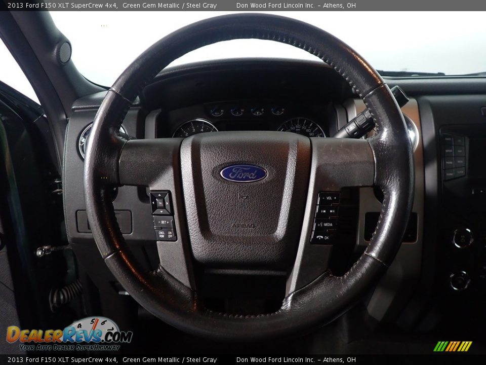 2013 Ford F150 XLT SuperCrew 4x4 Green Gem Metallic / Steel Gray Photo #25