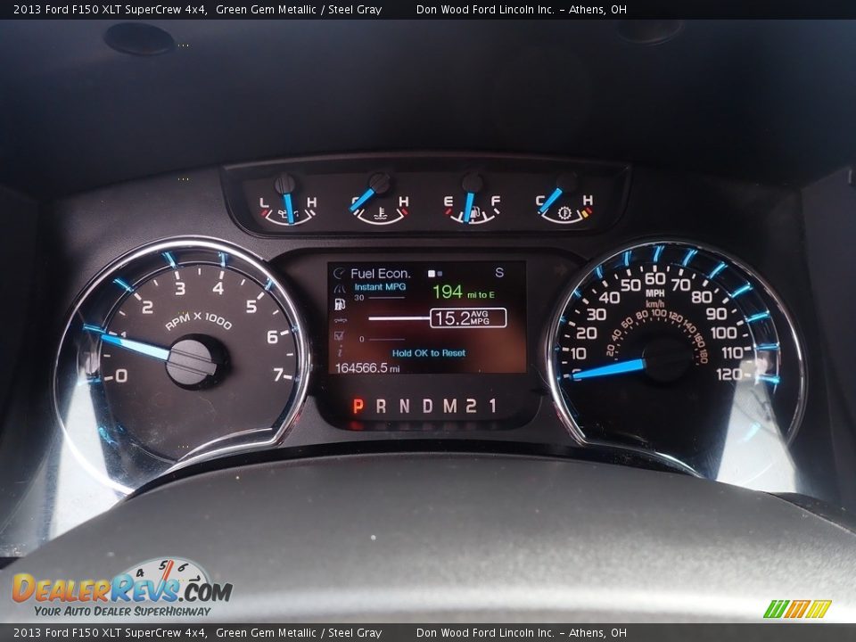 2013 Ford F150 XLT SuperCrew 4x4 Green Gem Metallic / Steel Gray Photo #26