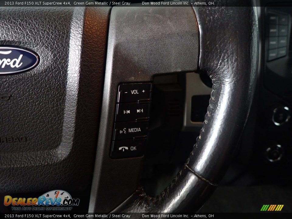 2013 Ford F150 XLT SuperCrew 4x4 Green Gem Metallic / Steel Gray Photo #28