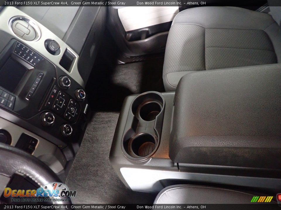 2013 Ford F150 XLT SuperCrew 4x4 Green Gem Metallic / Steel Gray Photo #31