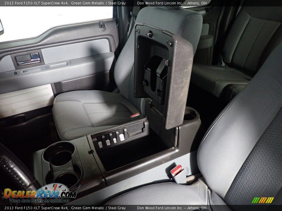 2013 Ford F150 XLT SuperCrew 4x4 Green Gem Metallic / Steel Gray Photo #32