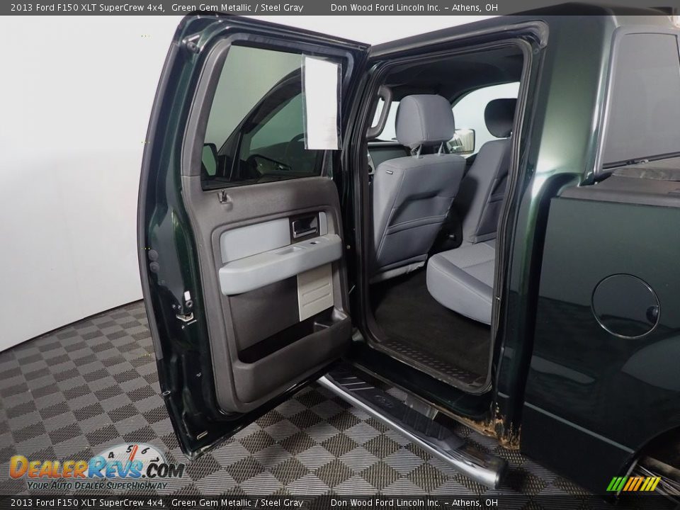2013 Ford F150 XLT SuperCrew 4x4 Green Gem Metallic / Steel Gray Photo #33