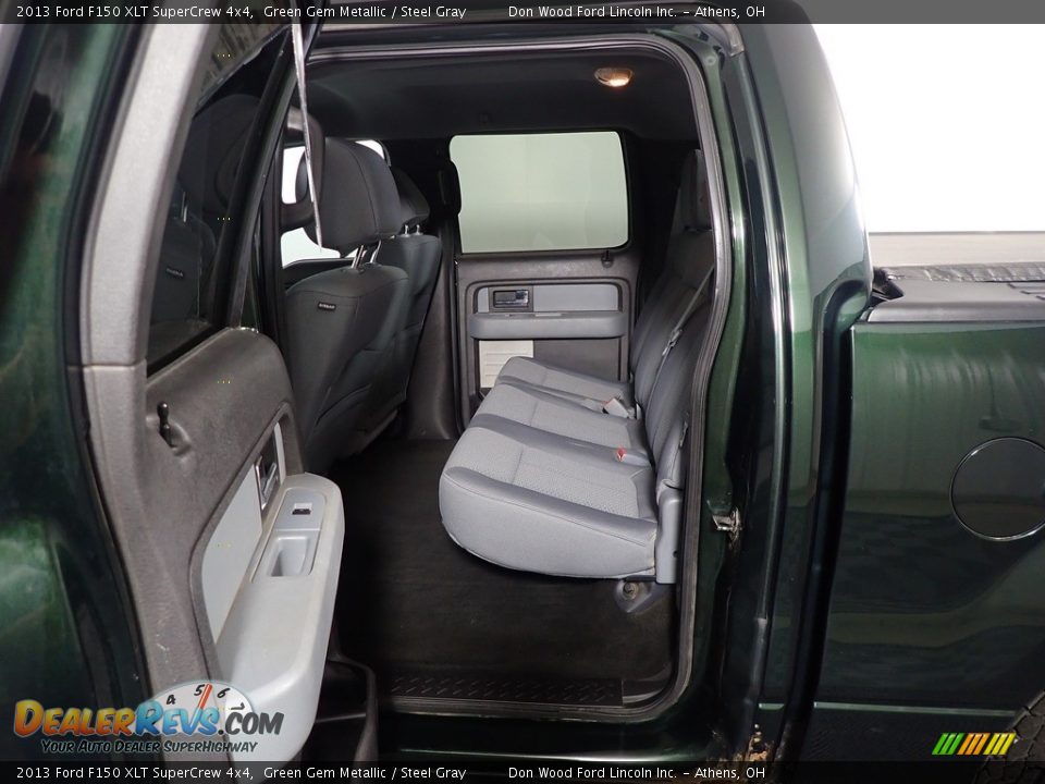 2013 Ford F150 XLT SuperCrew 4x4 Green Gem Metallic / Steel Gray Photo #34