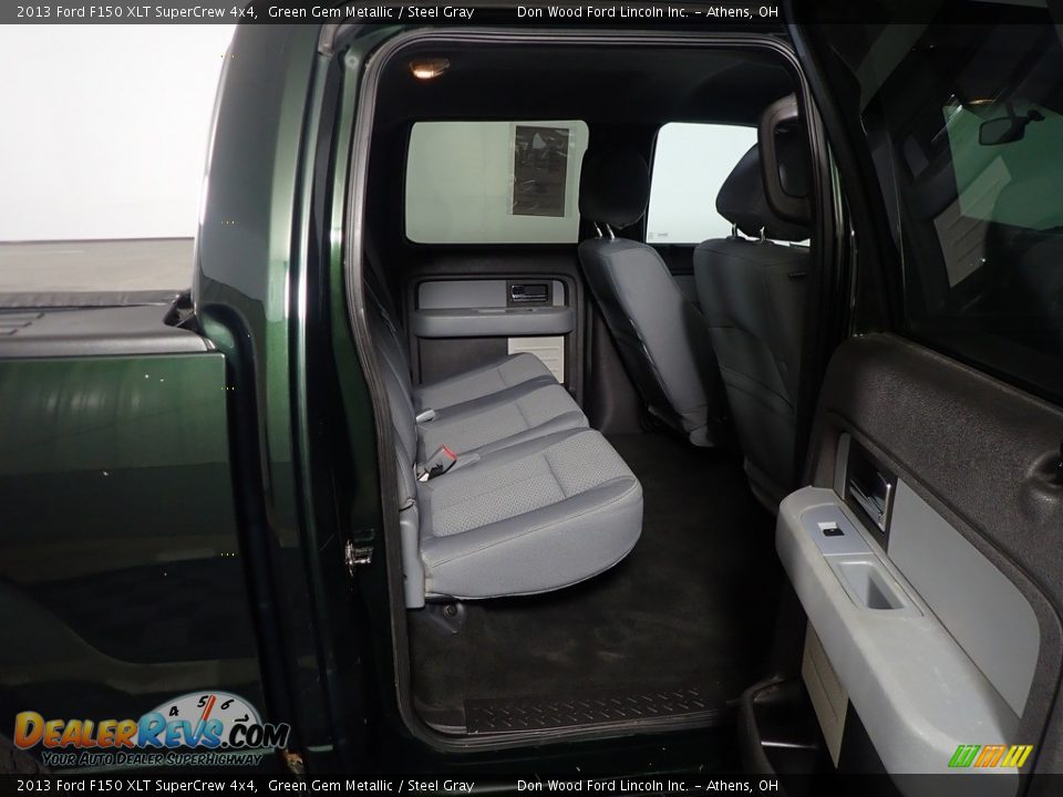 2013 Ford F150 XLT SuperCrew 4x4 Green Gem Metallic / Steel Gray Photo #36