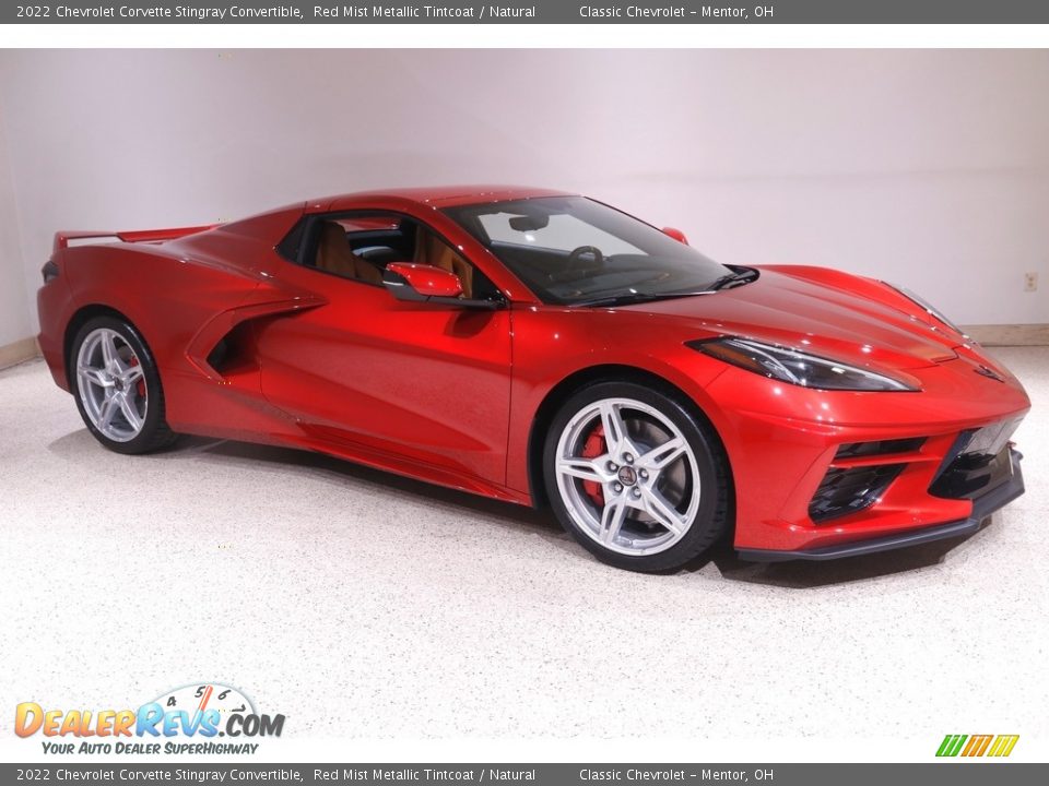 Front 3/4 View of 2022 Chevrolet Corvette Stingray Convertible Photo #2