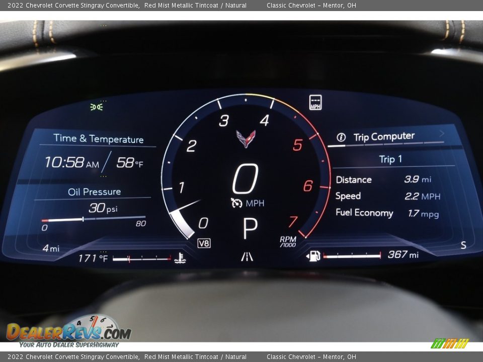 2022 Chevrolet Corvette Stingray Convertible Gauges Photo #10