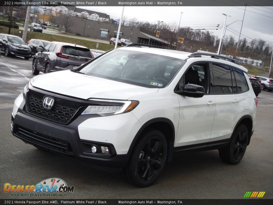 2021 Honda Passport Elite AWD Platinum White Pearl / Black Photo #6