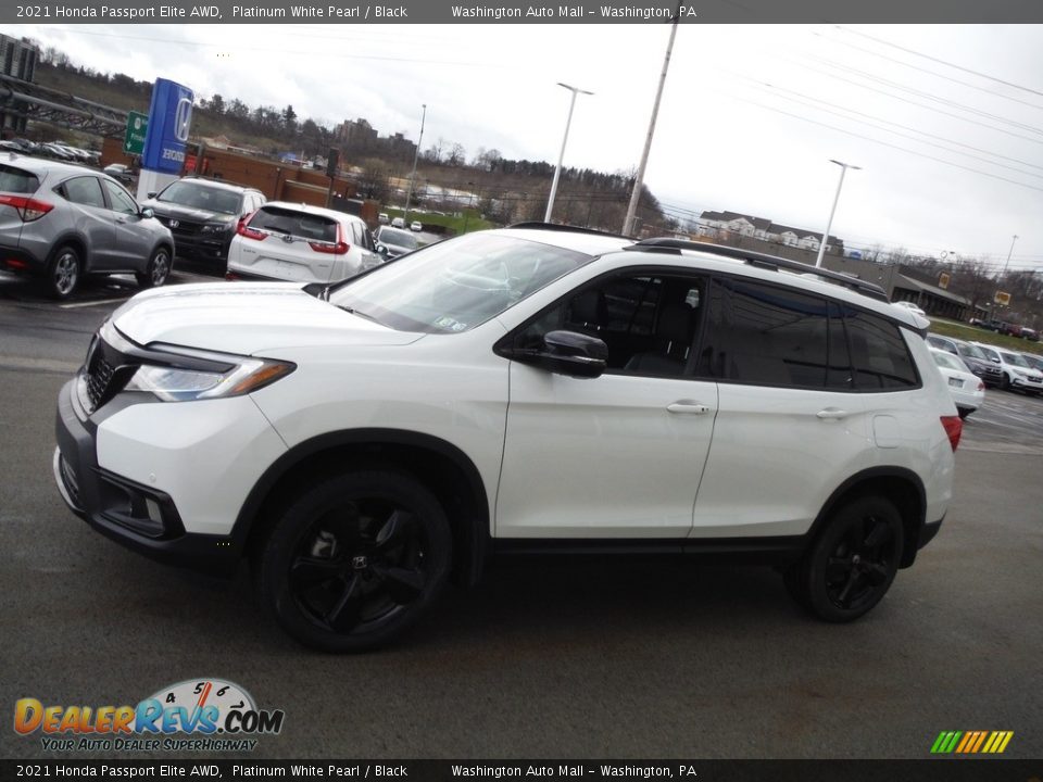 2021 Honda Passport Elite AWD Platinum White Pearl / Black Photo #7