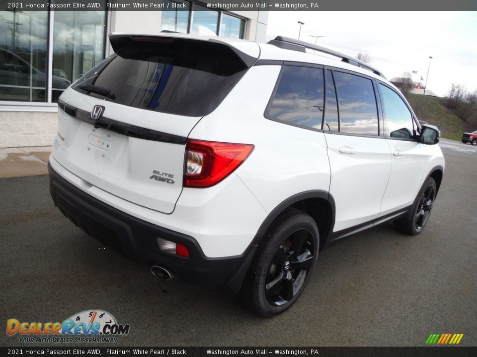 2021 Honda Passport Elite AWD Platinum White Pearl / Black Photo #10