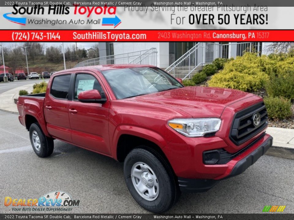 2022 Toyota Tacoma SR Double Cab Barcelona Red Metallic / Cement Gray Photo #1