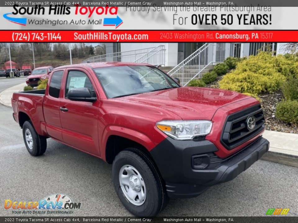 2022 Toyota Tacoma SR Access Cab 4x4 Barcelona Red Metallic / Cement Gray Photo #1