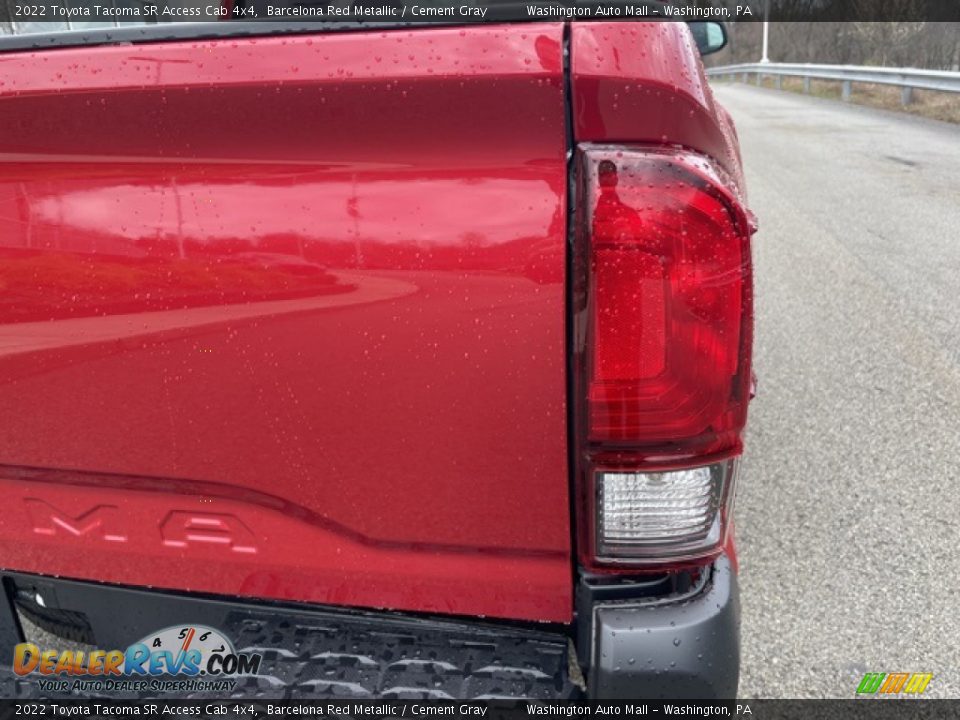 2022 Toyota Tacoma SR Access Cab 4x4 Barcelona Red Metallic / Cement Gray Photo #24