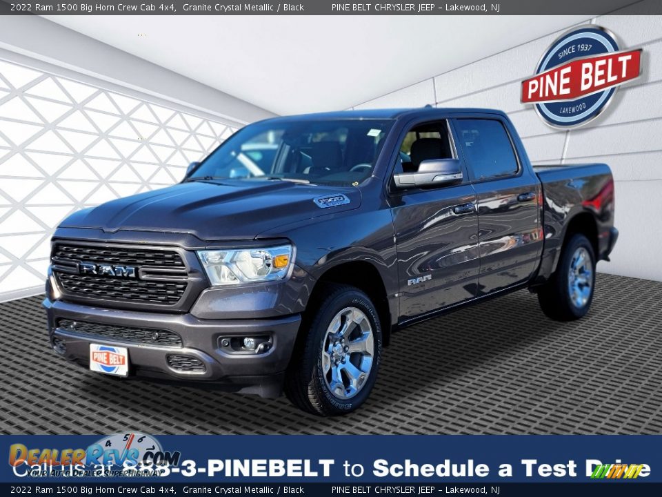 2022 Ram 1500 Big Horn Crew Cab 4x4 Granite Crystal Metallic / Black Photo #1