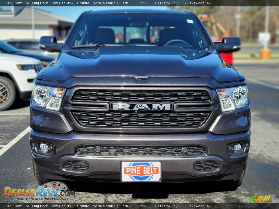 2022 Ram 1500 Big Horn Crew Cab 4x4 Granite Crystal Metallic / Black Photo #3
