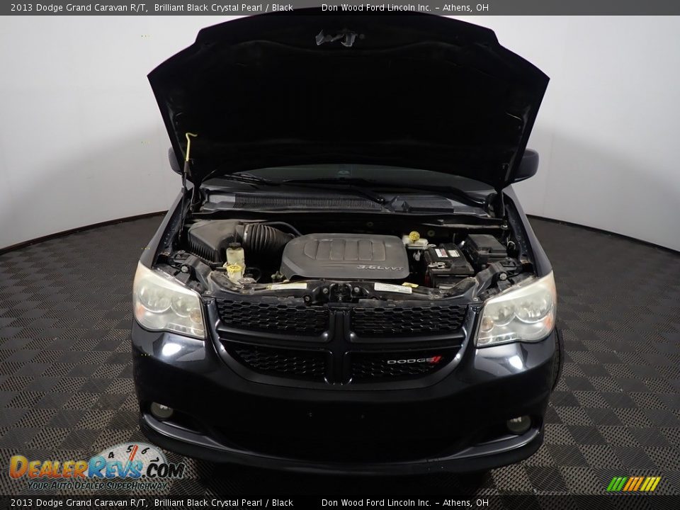2013 Dodge Grand Caravan R/T Brilliant Black Crystal Pearl / Black Photo #7