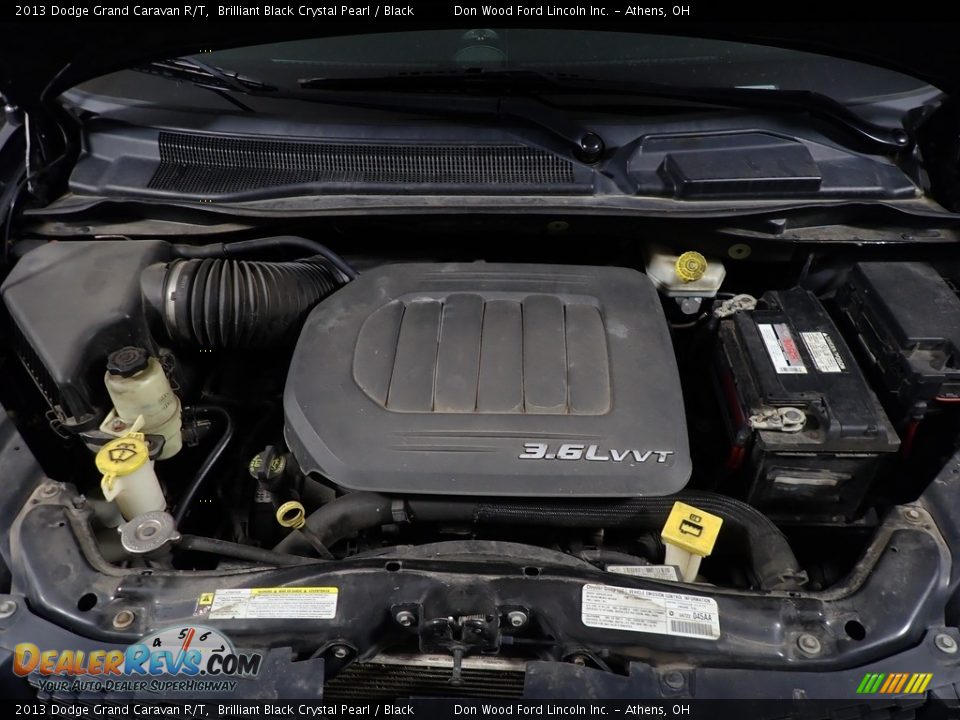 2013 Dodge Grand Caravan R/T Brilliant Black Crystal Pearl / Black Photo #8