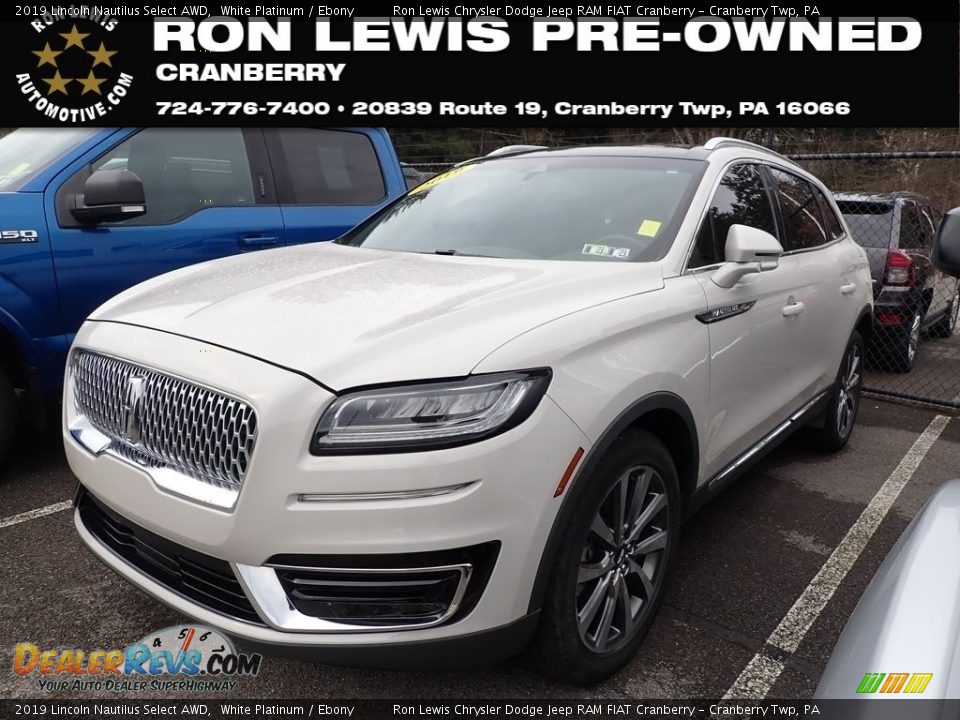 2019 Lincoln Nautilus Select AWD White Platinum / Ebony Photo #1