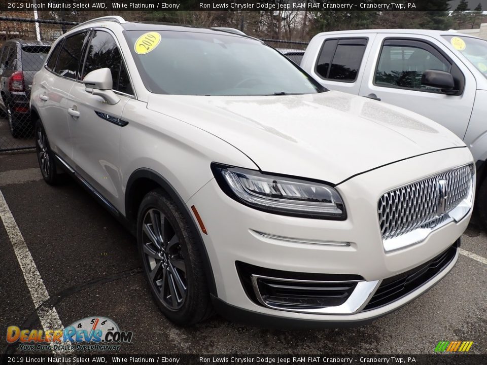 2019 Lincoln Nautilus Select AWD White Platinum / Ebony Photo #3