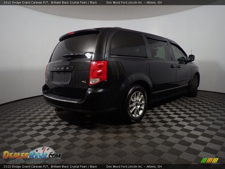 2013 Dodge Grand Caravan R/T Brilliant Black Crystal Pearl / Black Photo #18