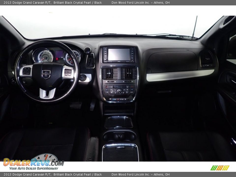2013 Dodge Grand Caravan R/T Brilliant Black Crystal Pearl / Black Photo #26