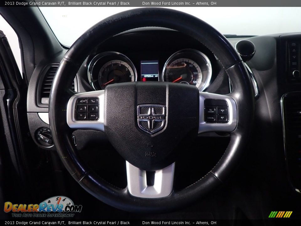 2013 Dodge Grand Caravan R/T Brilliant Black Crystal Pearl / Black Photo #29